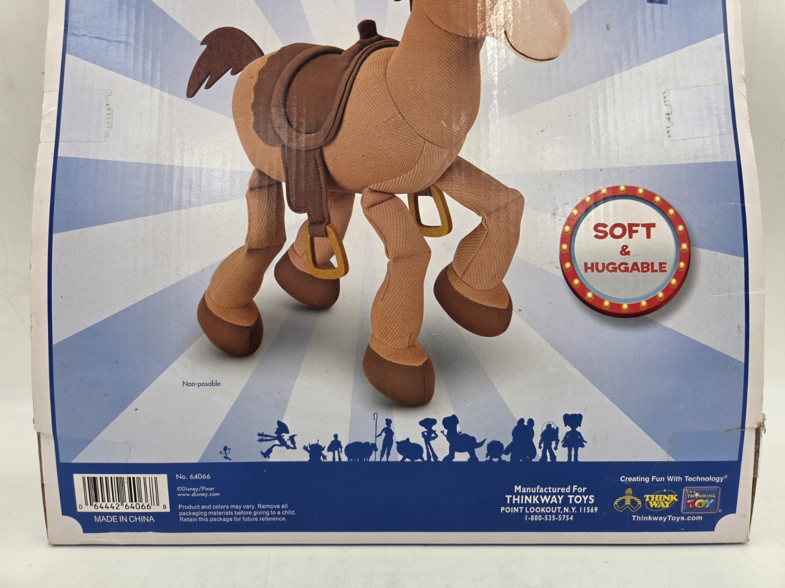NEW! Toy Story 4 Bullseye Soft & Huggable Horse Walmart Exclusive Thinkway Toys