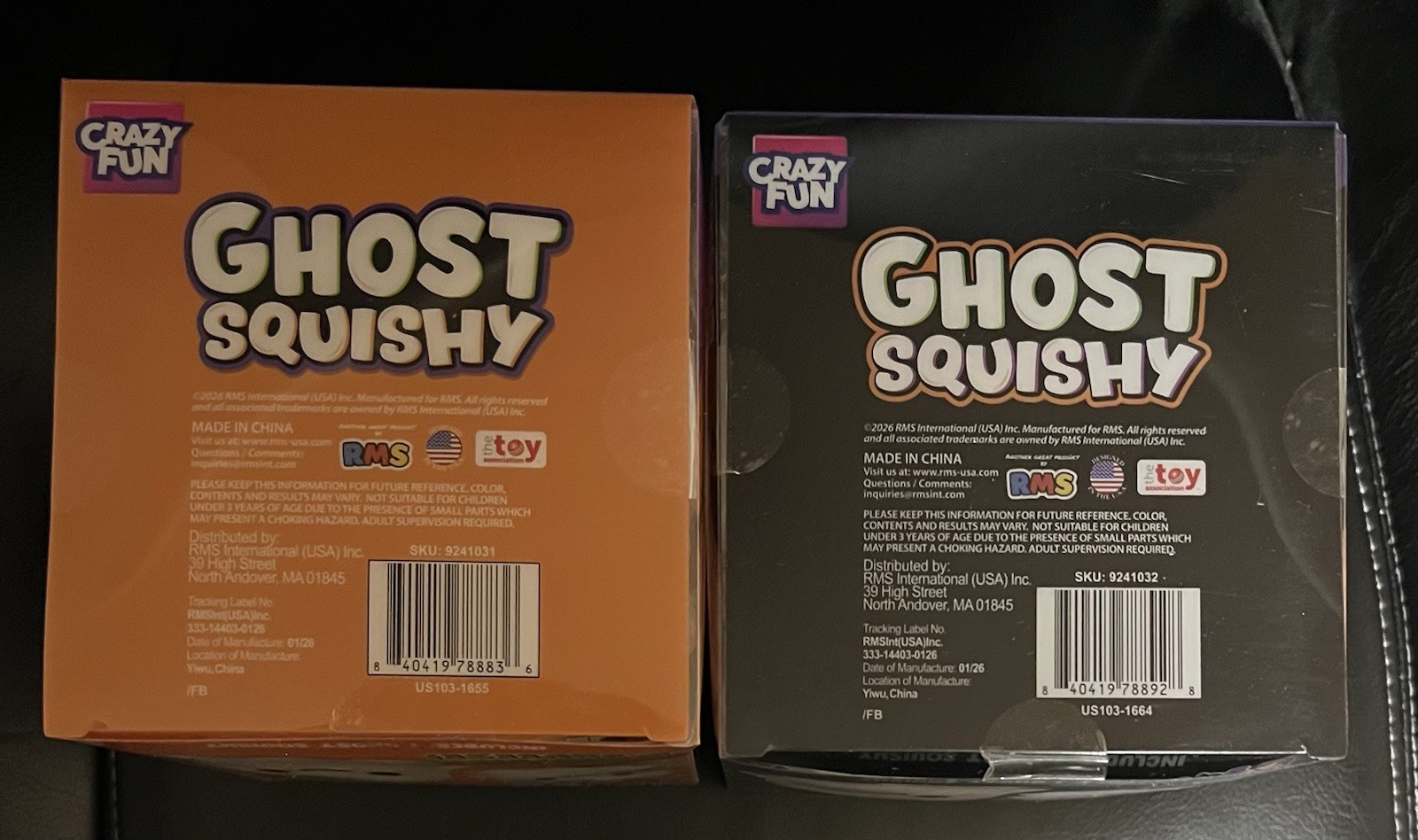 RMS Crazy Fun Ghost Squishy New In Box Set of 2 (Boy & Girl) Rare Viral Tik Tok