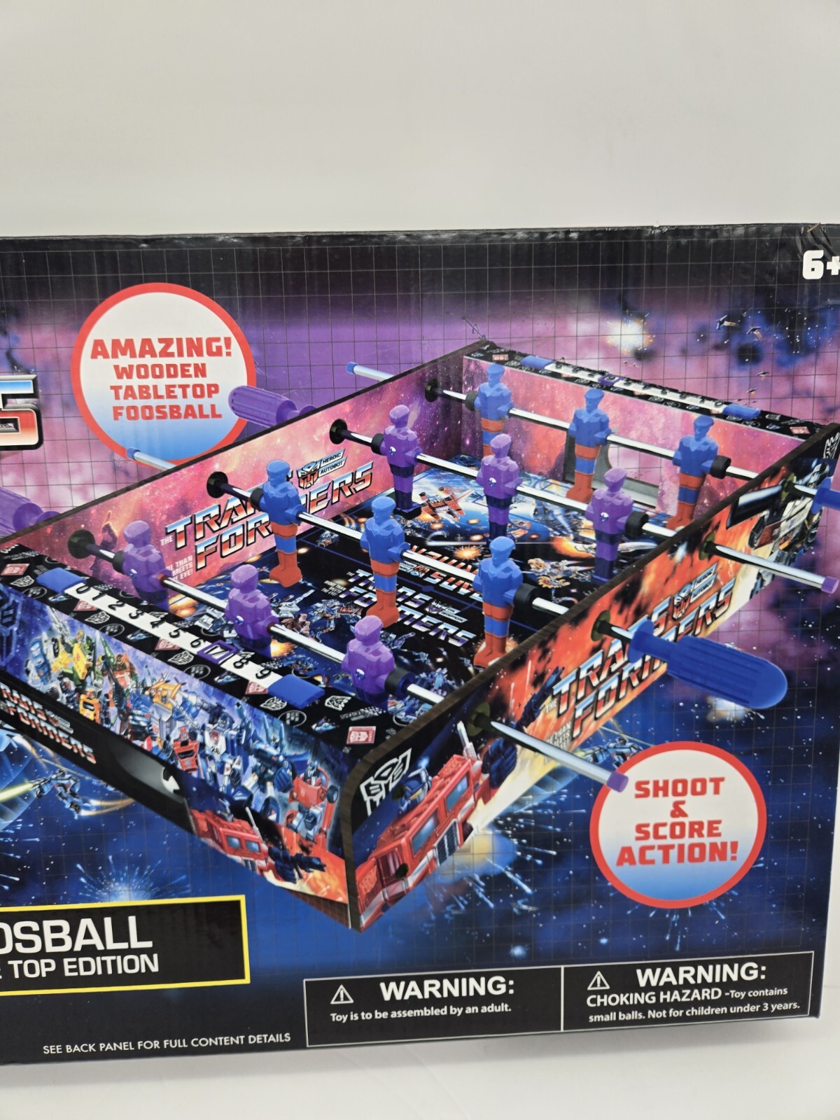 Transformers Foosball Wooden Table Top Edition Forever Clever by Hasbro NEW