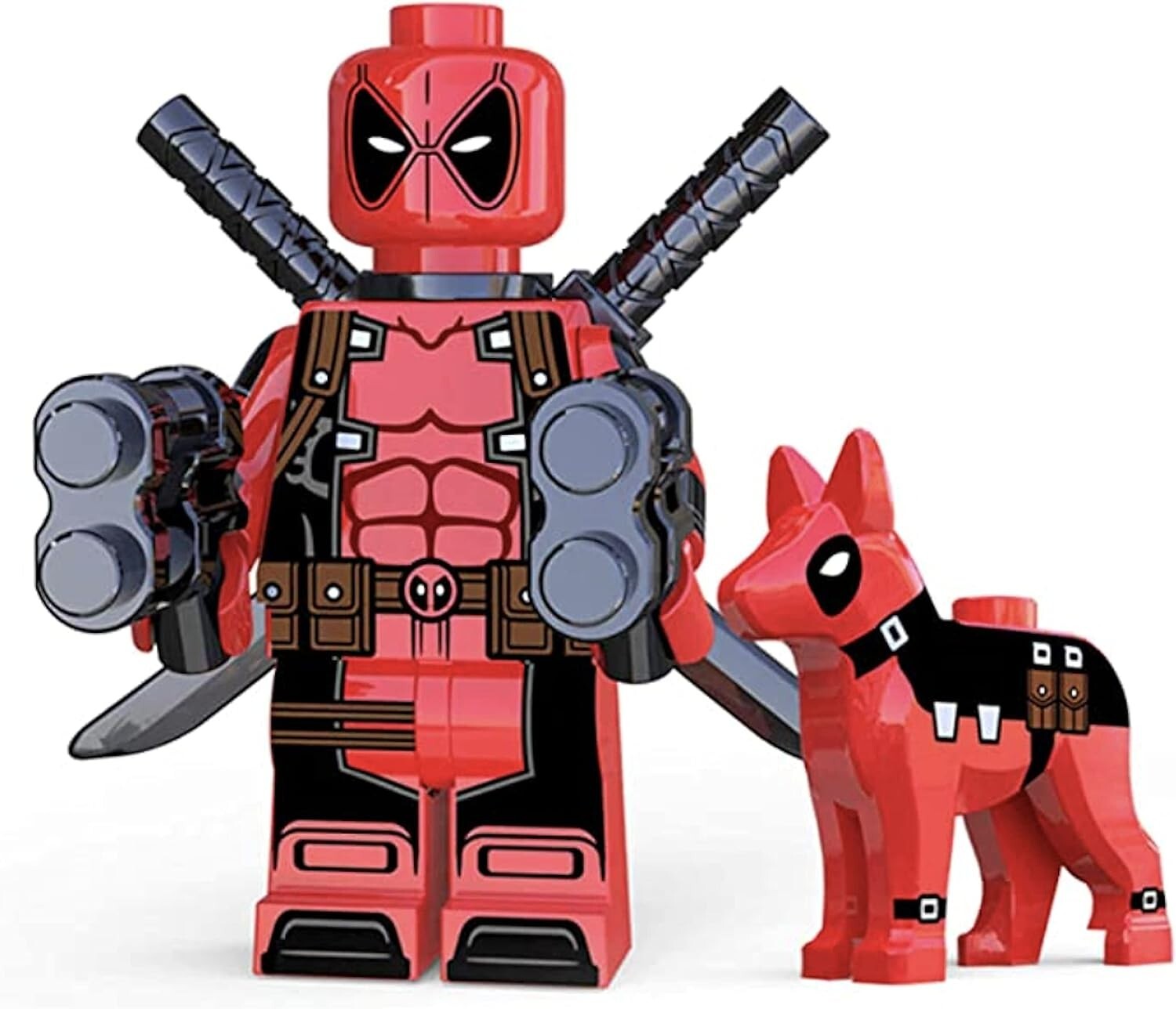 Deadpool W/Dog Kawaii Mini Toy Figure X-Men Series Marvel Superhero Comic Book