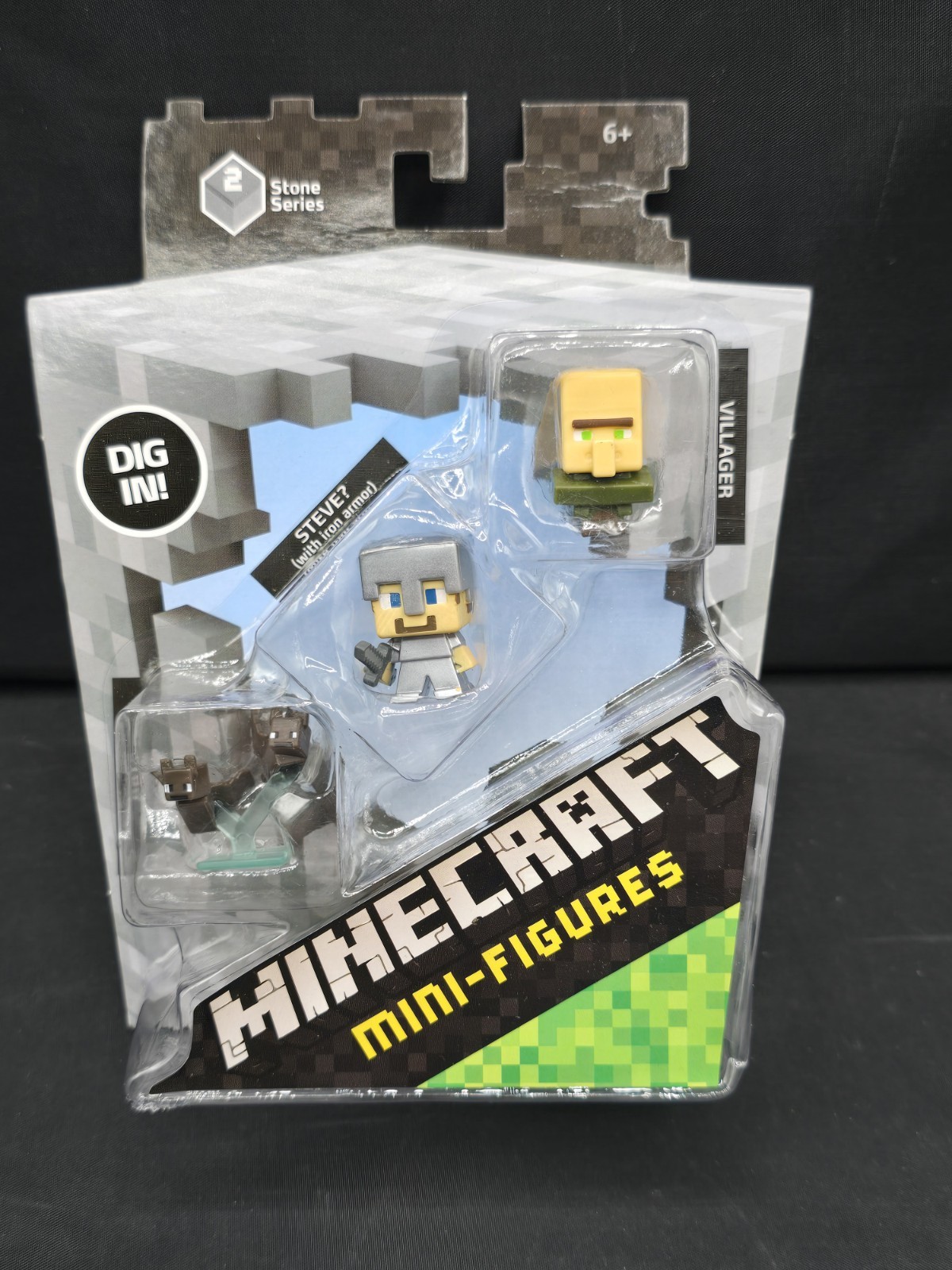Minecraft Mini Figures Series 2 Stone Set Lot Of 4 Box 3-Pack BRAND NEW SEALED