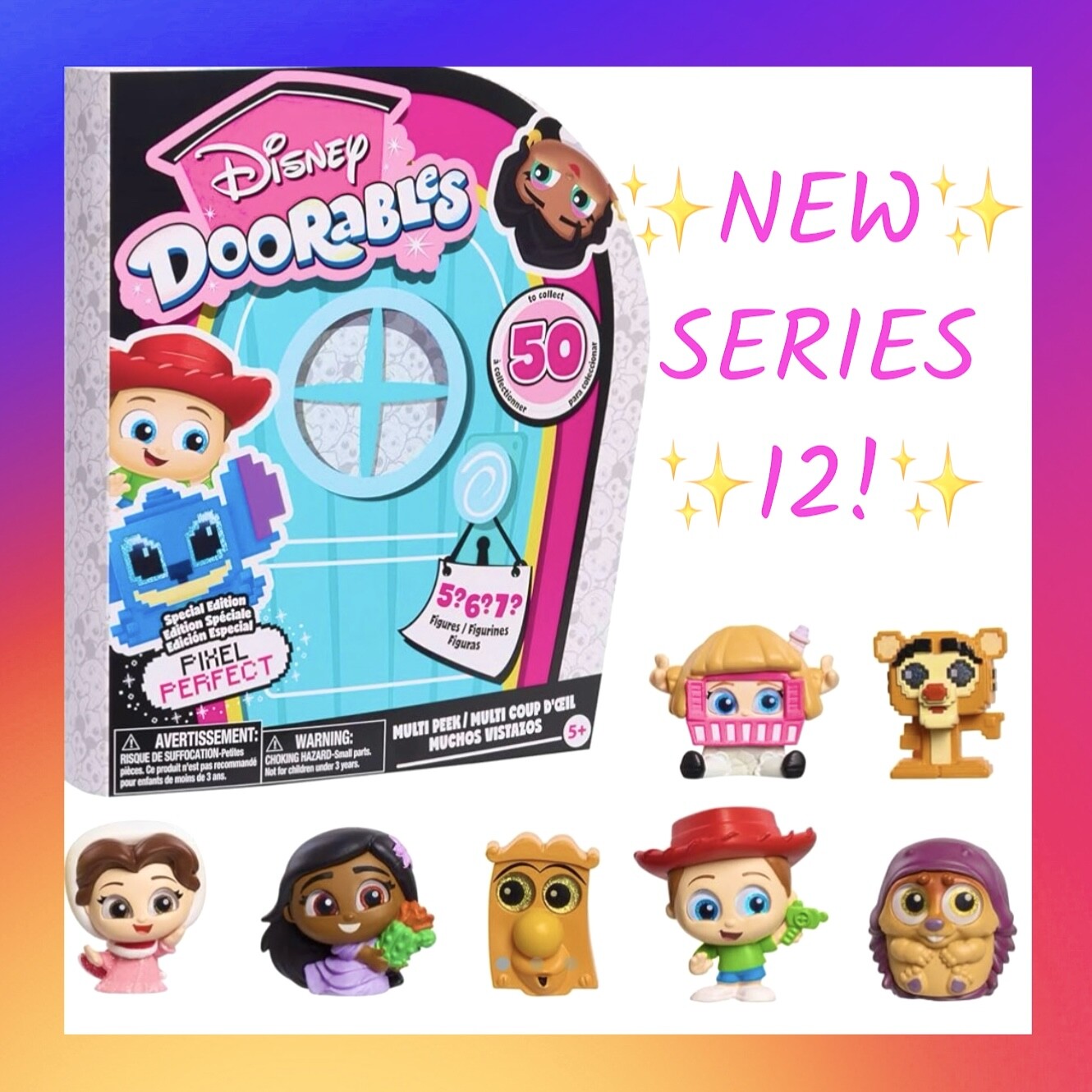 YOU PICK! Disney Doorables Series 11, 12 Pixel Perfect, Neon FLAT RATE SHIPPING!