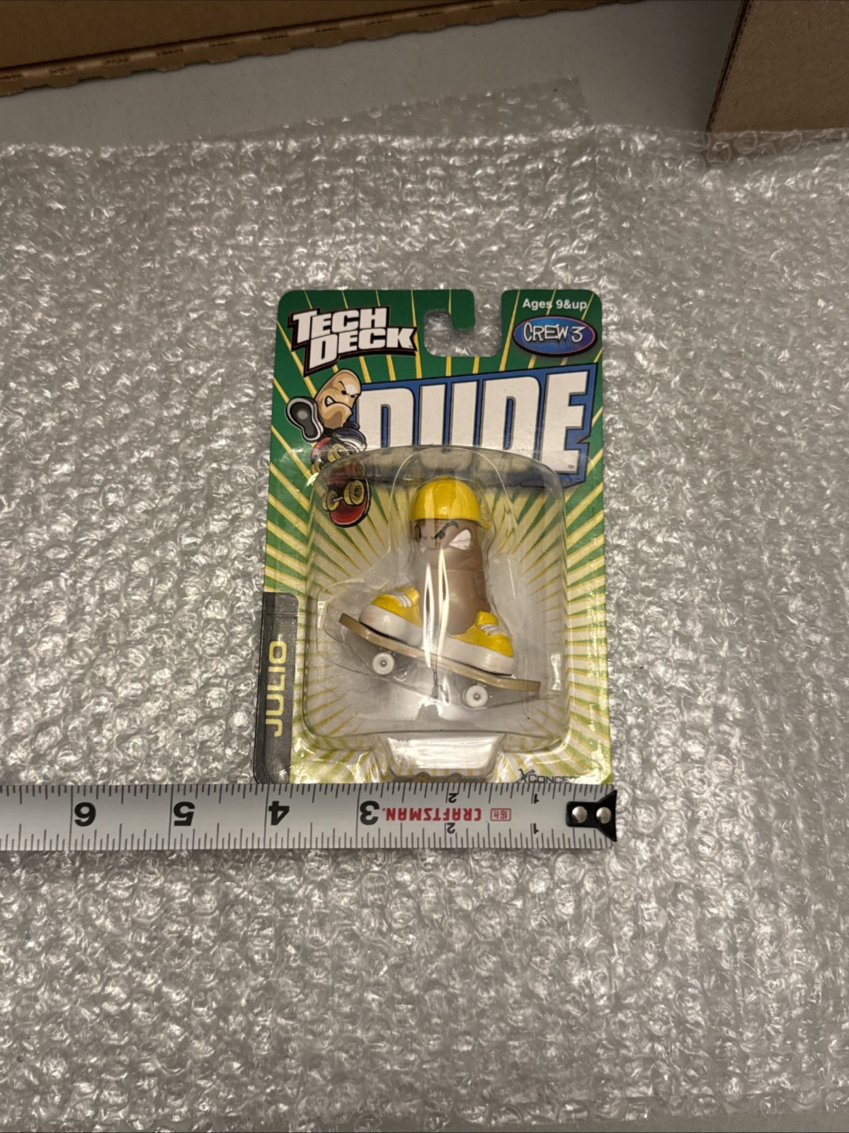 Vintage Tech Deck Dude Julio Skateboard Crew New 2000 Fingerboard Toy Y2K Figure