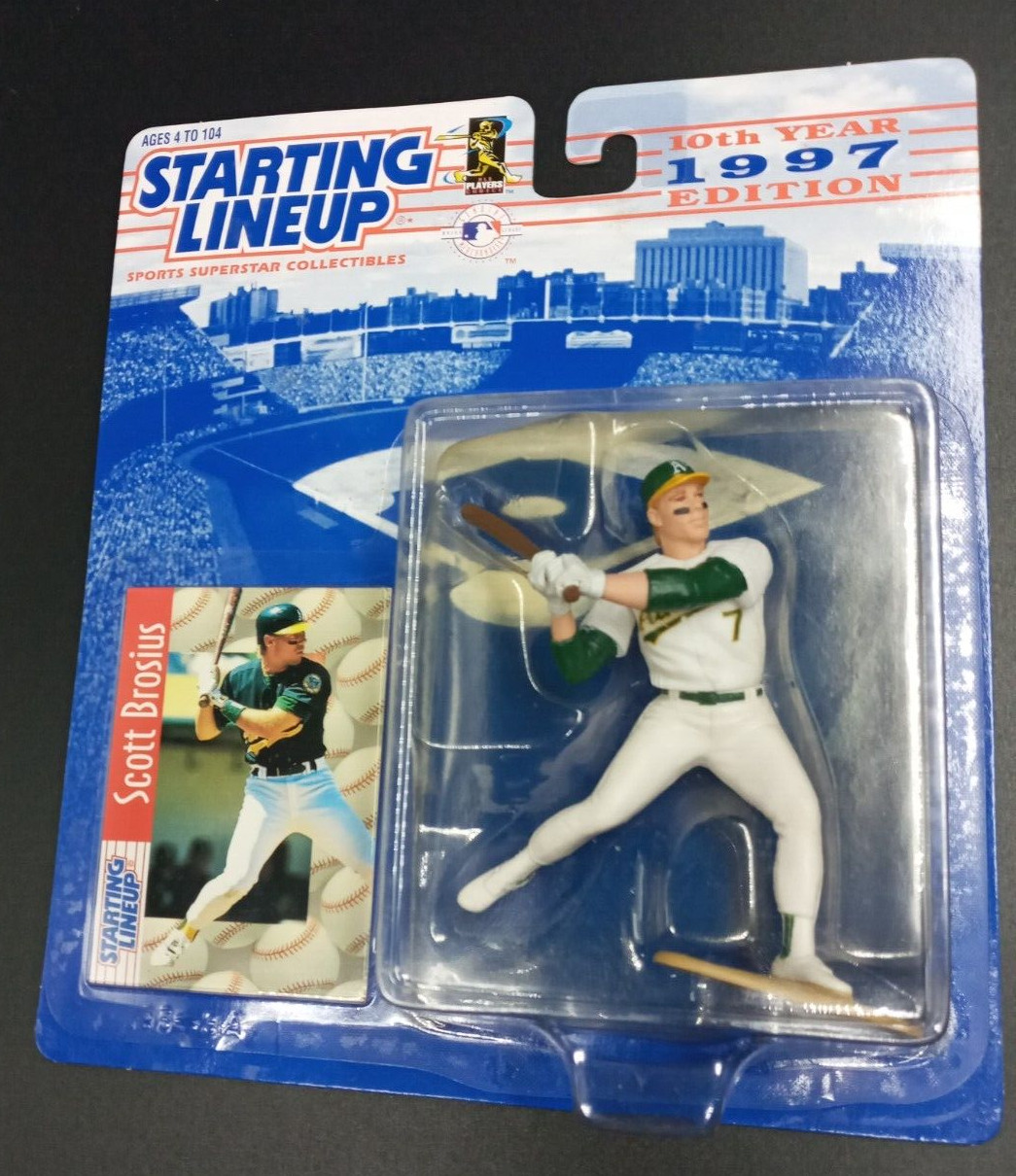 1997 Starting Lineup Baseball Figure & Card Scott Brosius Oakland A&rsquo;s Athletics