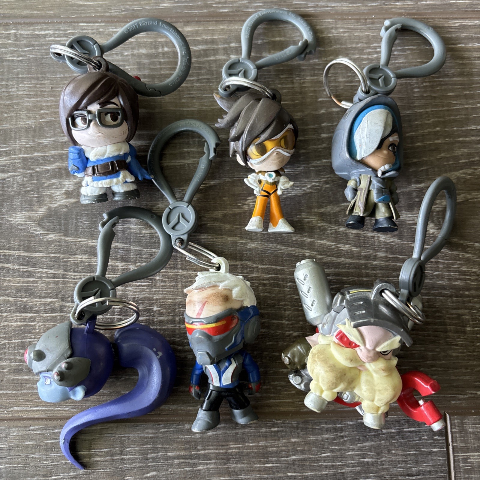Overwatch 2017 Backpack Hangers Key Chain Lot Of 6