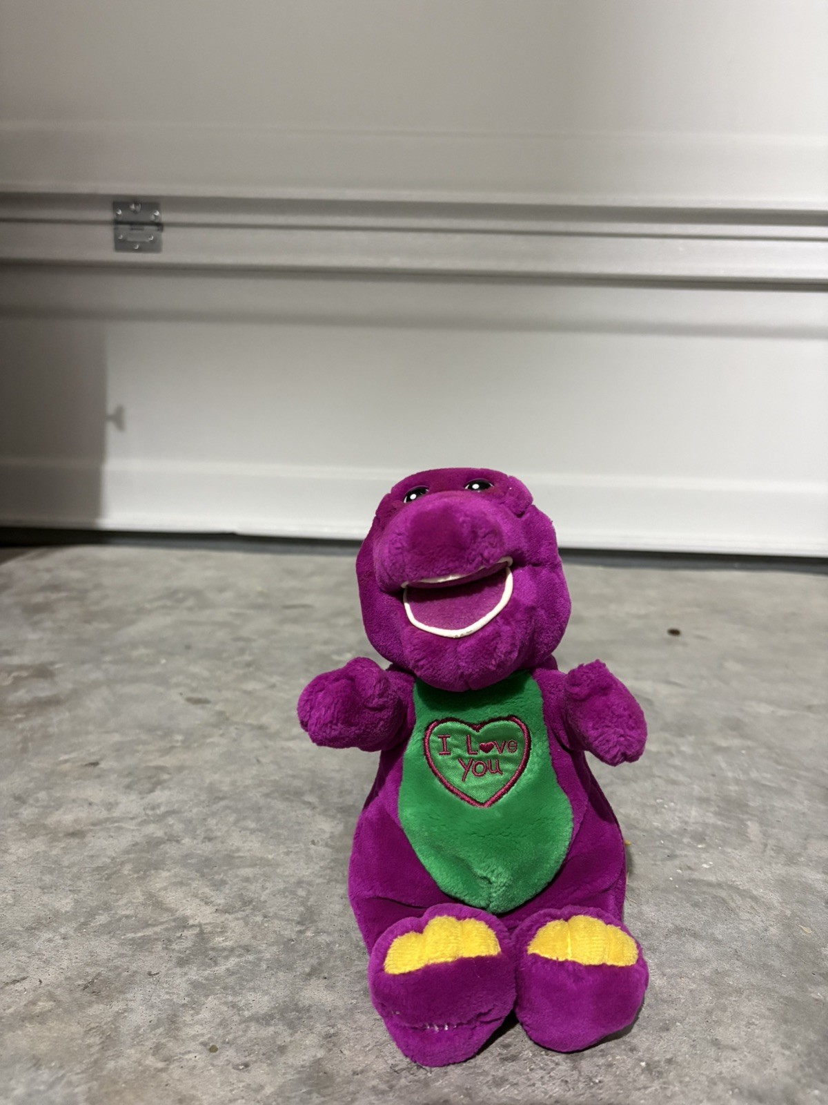 Barney 15” Purple Singing Dinosaur Vintage Sings I Love You Plush Doll WORKS