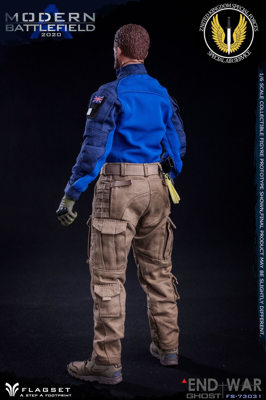 Flagset FS73031 1/6 Modern Battlefield End War Ghost 12&Prime;Male Figure Model