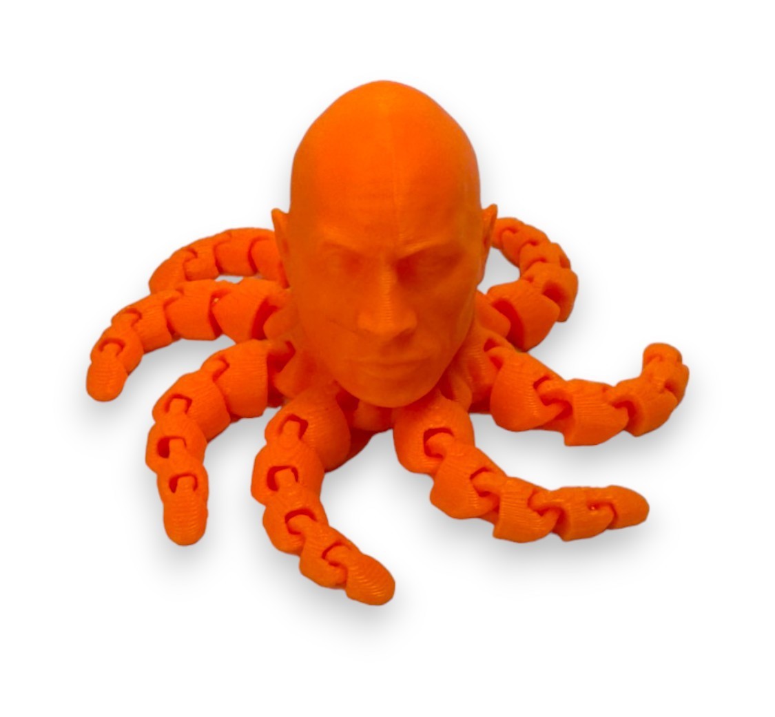 Rocktopus Meme Figure – Movable Tentacles – TikTok Sensation – Orange