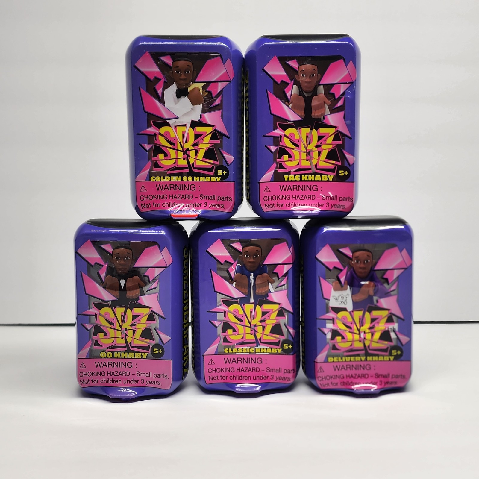 5 LOT ScreenBreakZ SBZ Khaby Lame Collectible Figures Delivery Classic Tac
