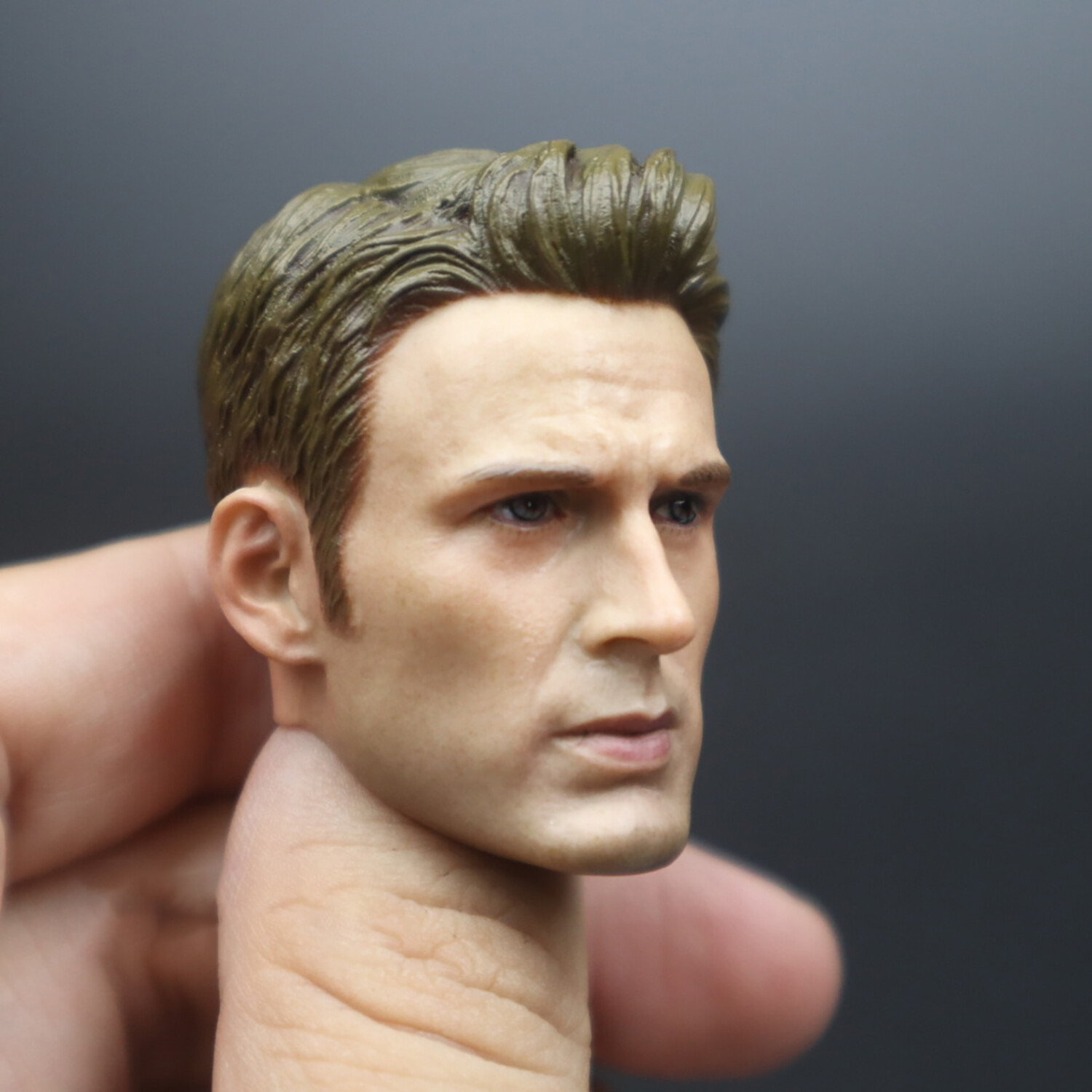 1/6 Scale Chris Evans Steve Captain Head Carving Sculpt Model Toys