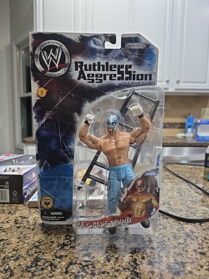 2003 WWF WWE Jakks Rey Mysterio Wrestling Figure RA Series 6 ECW WCW AAA Lucha