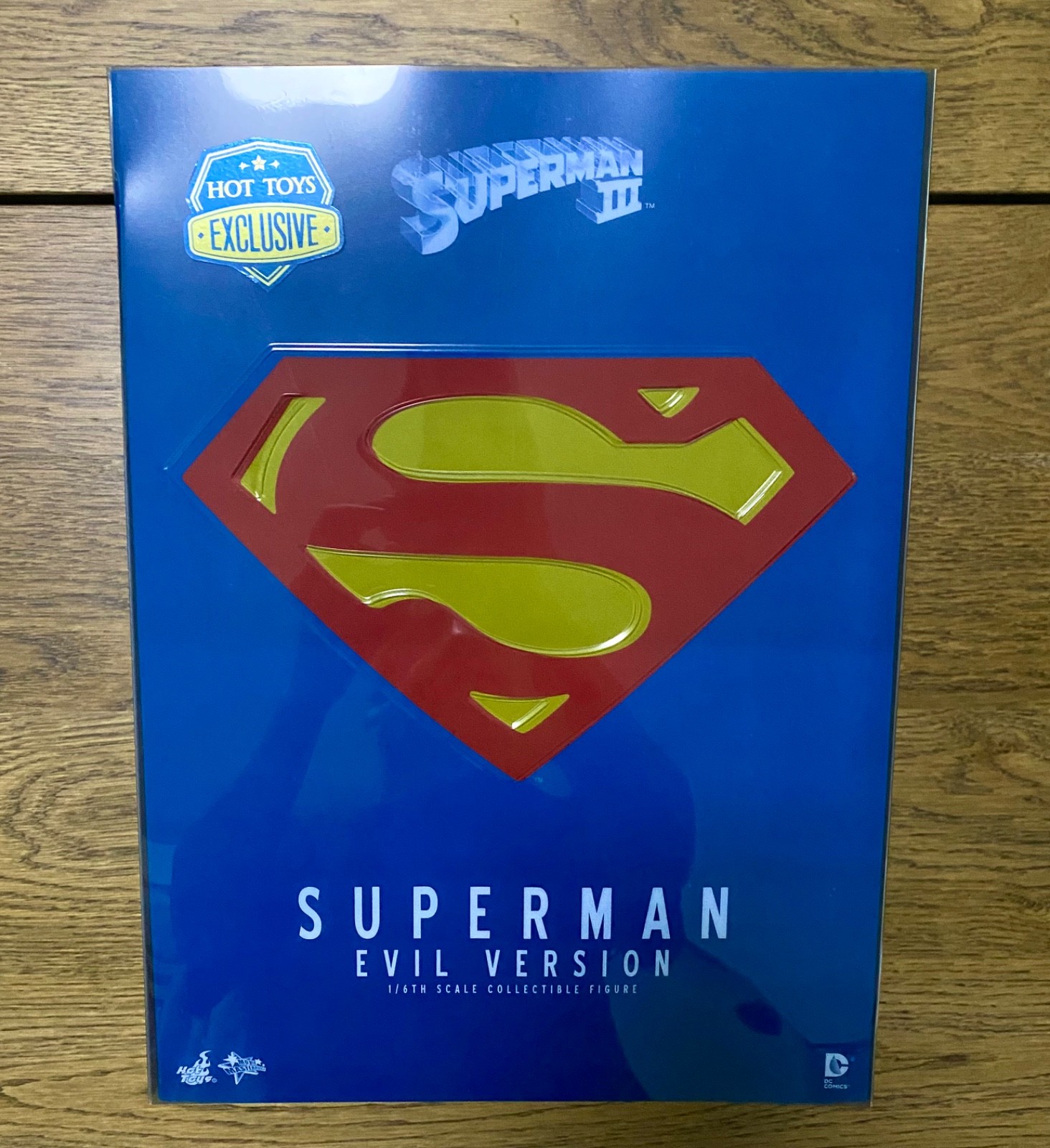 1/6 HOT TOYS : MMS207 SUPERMAN EVIL VERSION EXCLUSIVE : EMPTY BOX + MANUAL