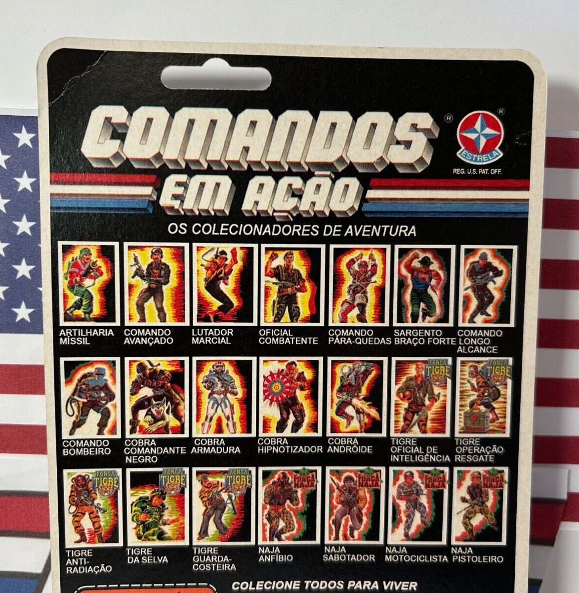 GI Joe Estrela BATS / ANDROIDE ROBOID *ON REPRO CARD NOT MOC! Please Read Brazil
