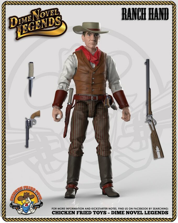 Dime Novel Legends 1:18 scale (4&Prime;) old west action figure Ranch Hand