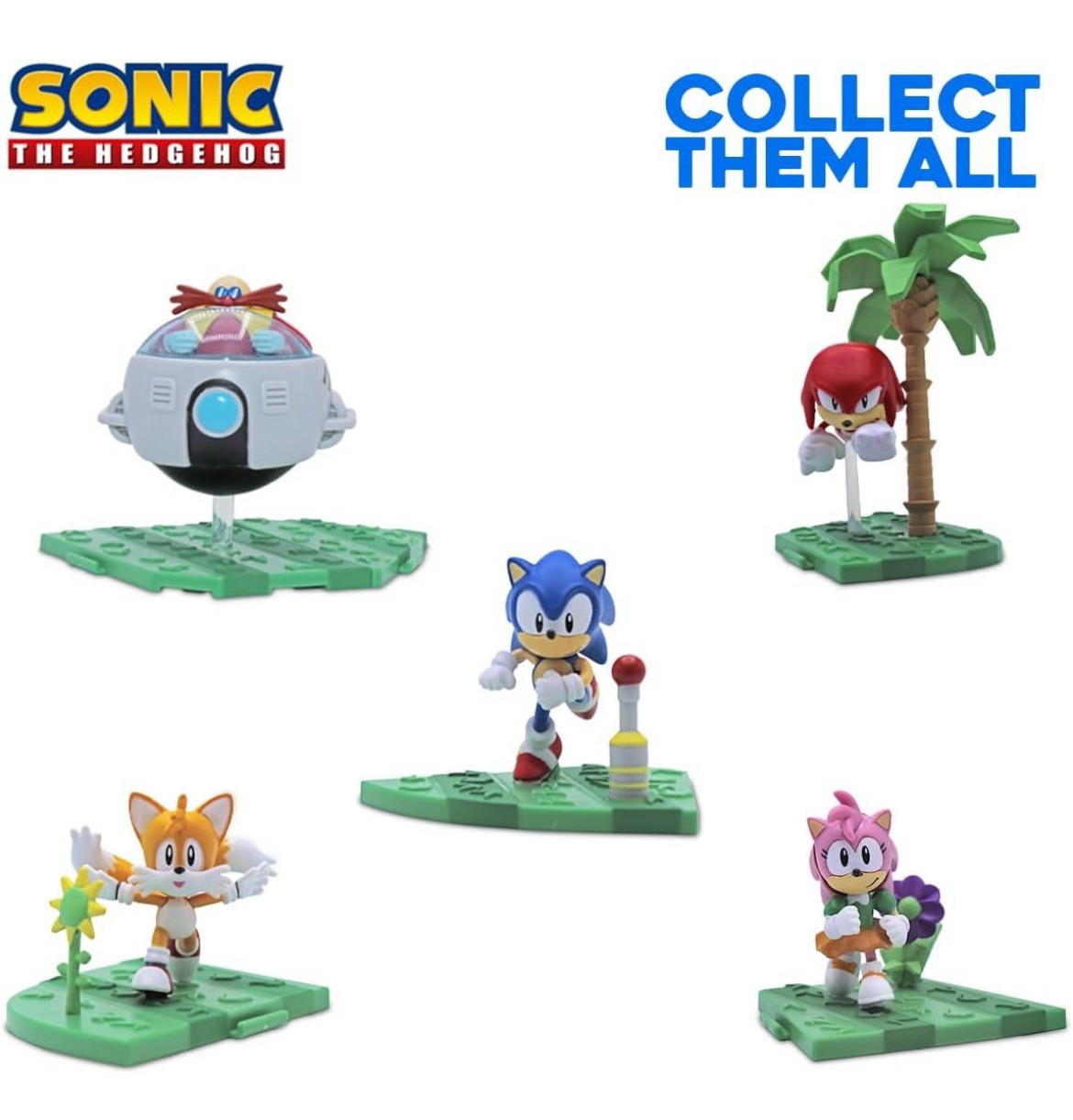 SONIC the HEDGEHOG Buildable Scene Series 4 Eggman Amy Tails Knuckle