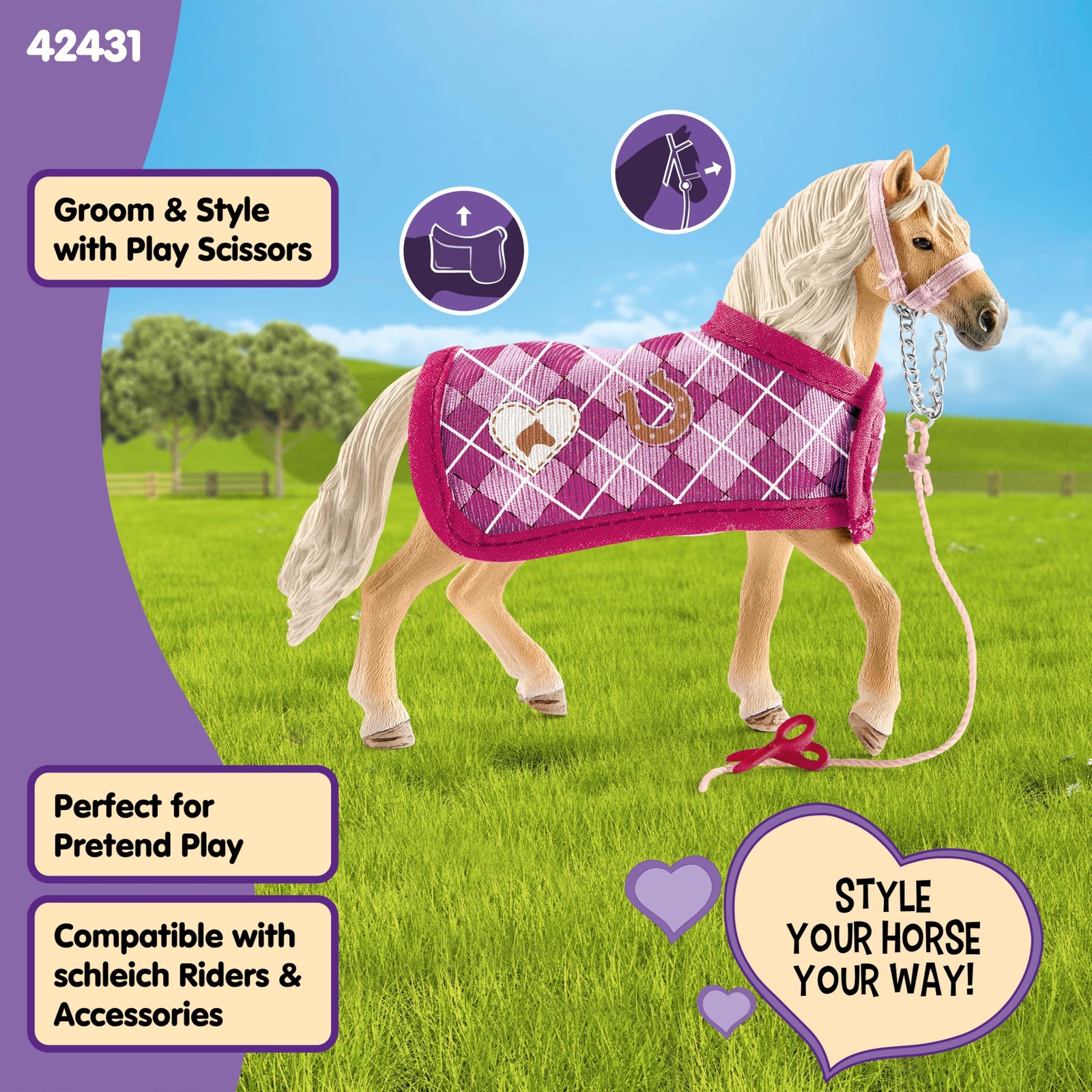 Horse Club, Horse Toys for Girls and Boys, Sofia&rsquo;s Fashion Creation Horse Set…