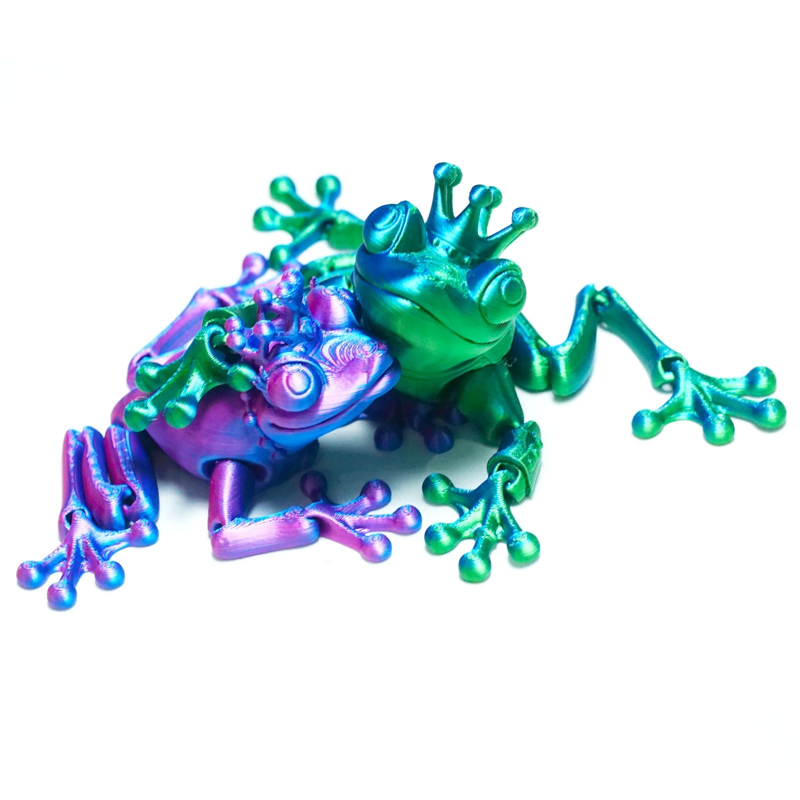 2PCS 3D Printed Frog Model,Articulated Animals figure,Fidget Toys Home Decor