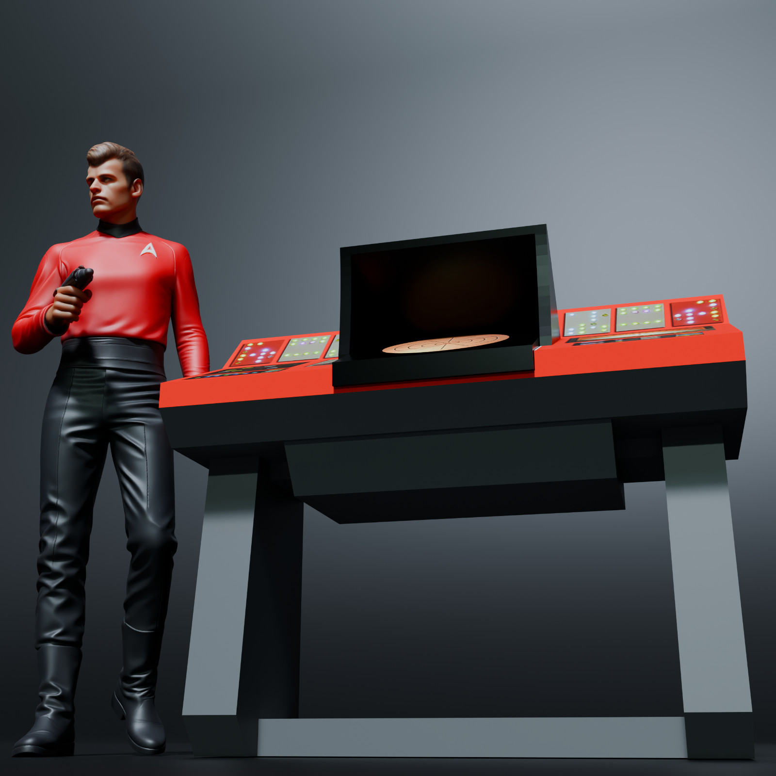Custom Star Trek TOS Transporter Console for 4.5 IN (1:16) FIGURE