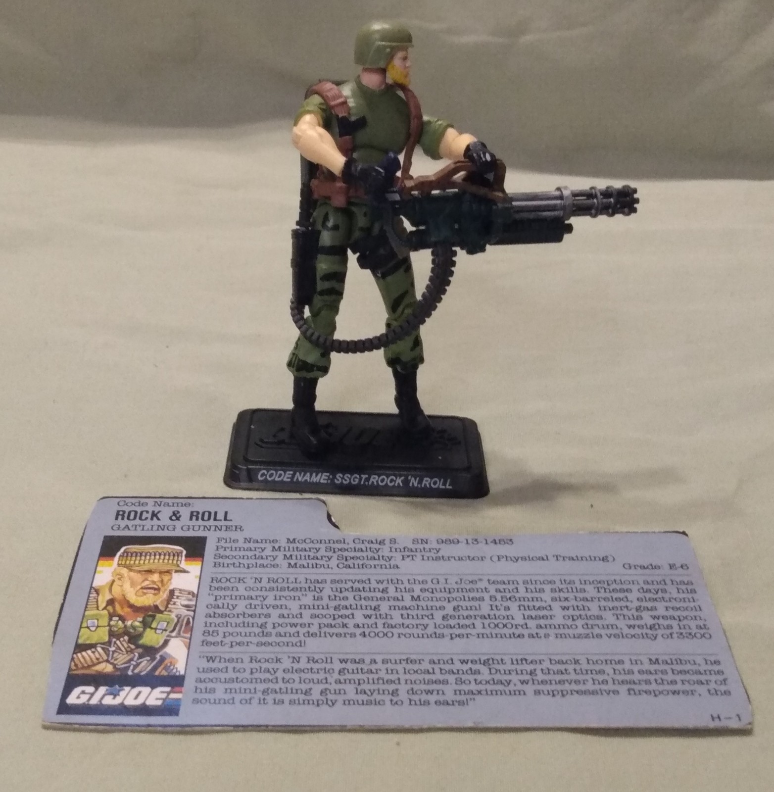 Hasbro G.I. Joe 25th Anniversary Custom Gatling Gunner Rock N Roll