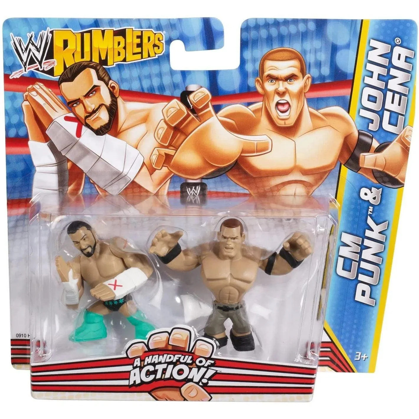 WWE – CM Punk & John Cena Action Figures – Mattel – WWE Rumblers Series