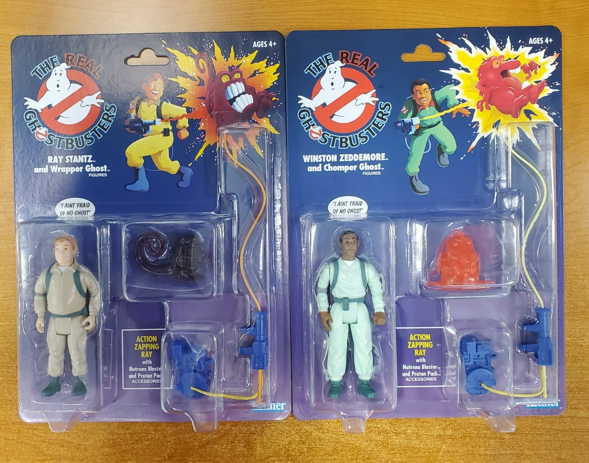 2 Pack: The Real Ghostbusters Ray Stantz & Winston Zeddemore Action Figures NEW