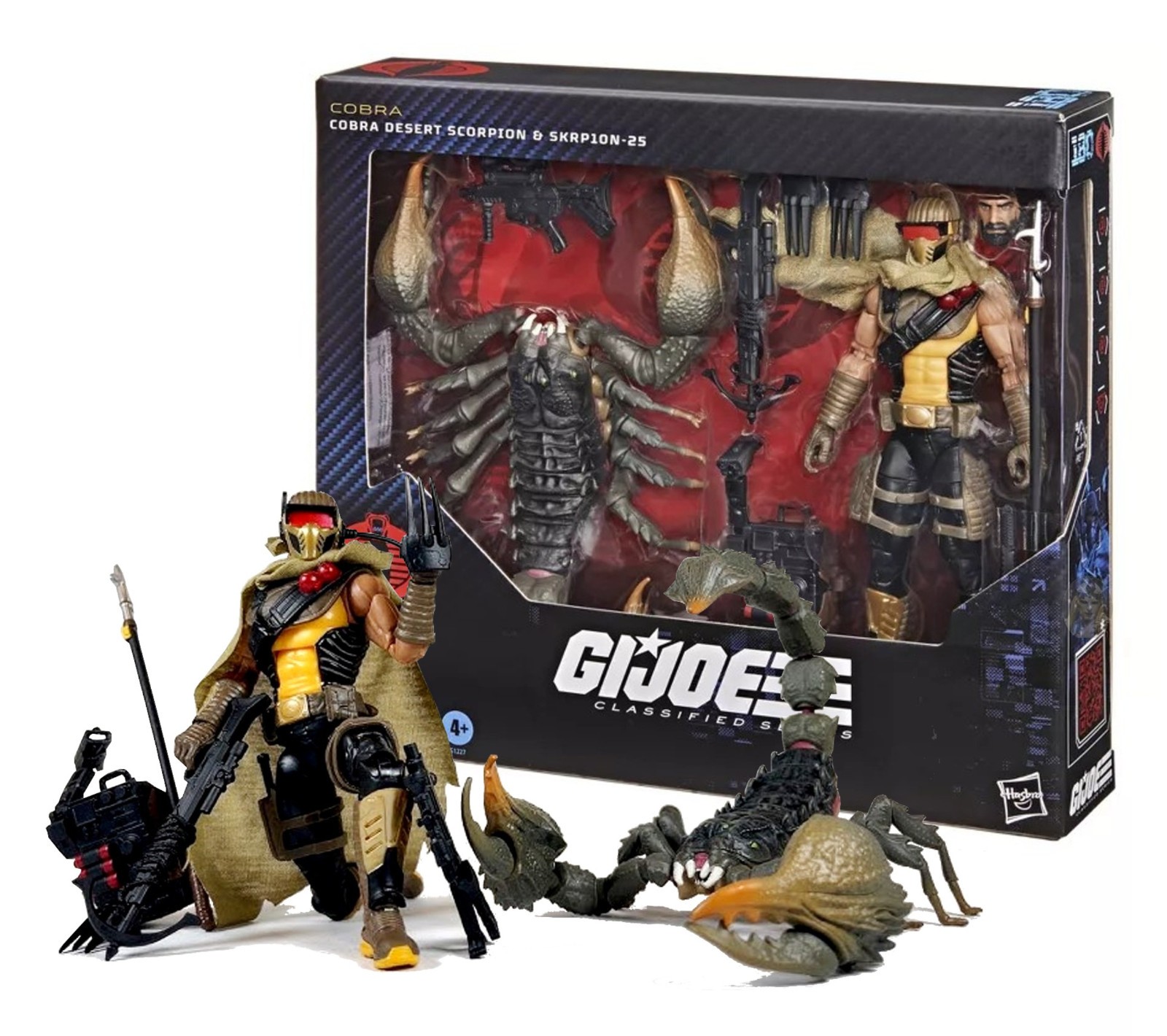 G.I. Joe Classified Series Cobra Desert Scorpion & SKRP10N-25 6&Prime; Figures MIB
