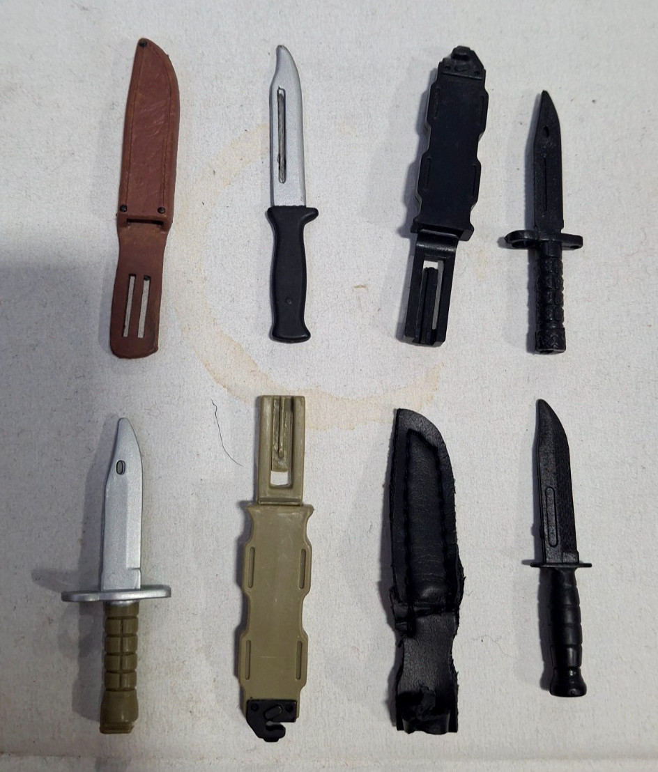 Lot of 4 21st Century Toys 1/6 Scale Knives & Holsters for 12&Prime; JM-389