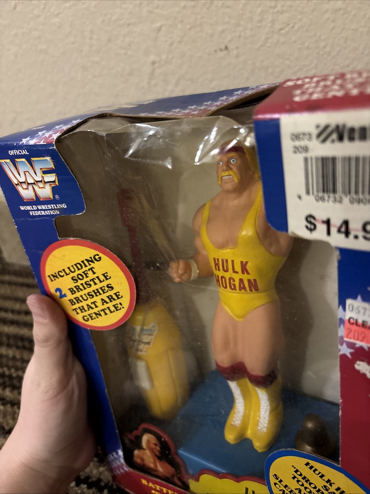 Hulk Hogan Talking Toothbrush WWF Wrestling 1991 Janex Vintage Untested