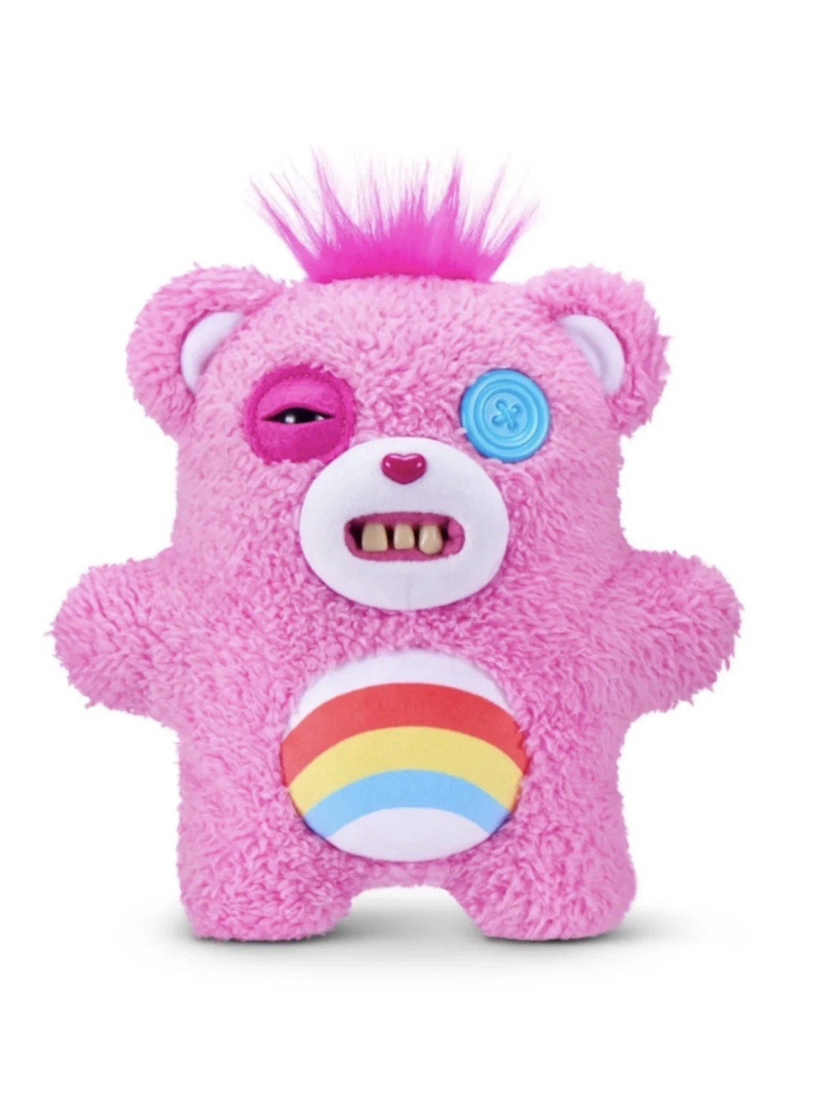 New Fuggler Care Bears Cheer Bear 9&Prime; Plush Doll Collectible Funny Ugly