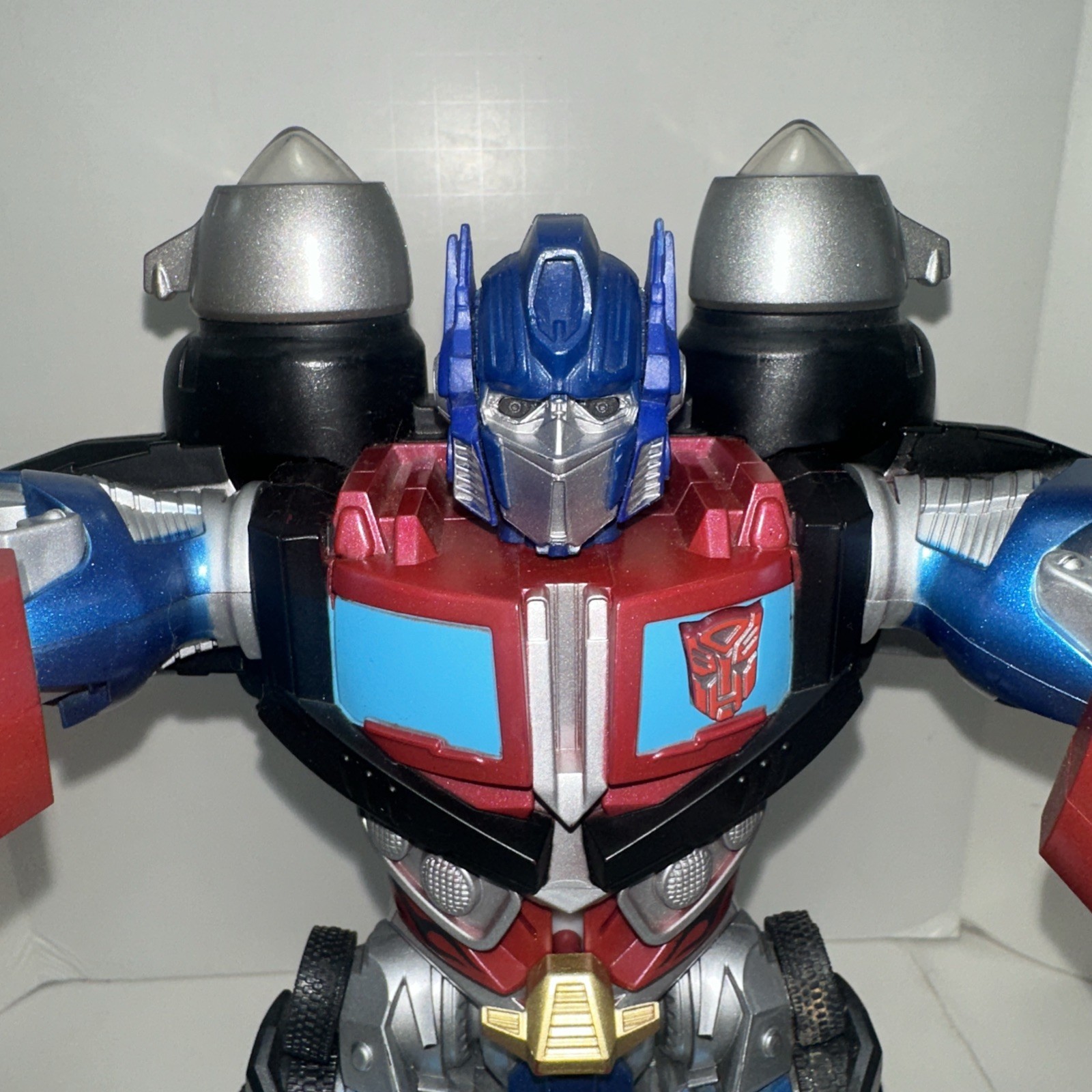2008 Hasbro Optimus Prime Transformers Mega Power Bots Jet UPS Untested As Is