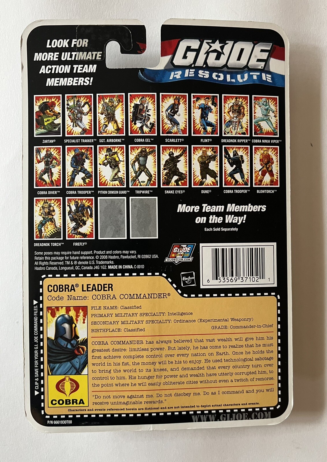 GI Joe cobra Commander Resolute