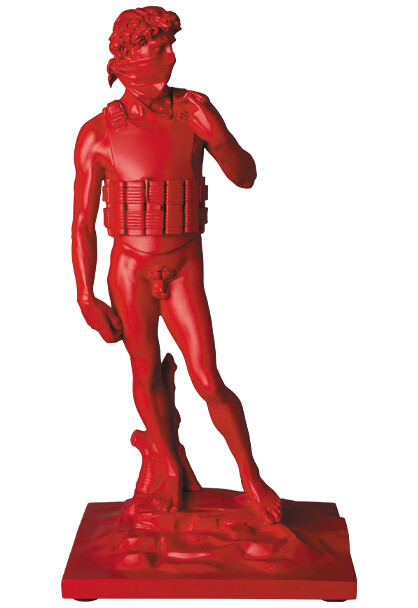 MEDICOM TOY SUICIDE MAN Red ver. banksy sync. statue