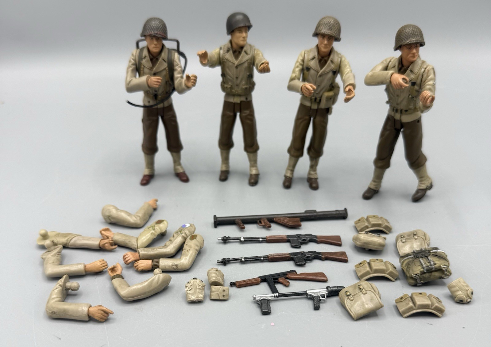 1:18 21st Century Toys Ultimate Soldier WWII US Action Figure Lot 4”