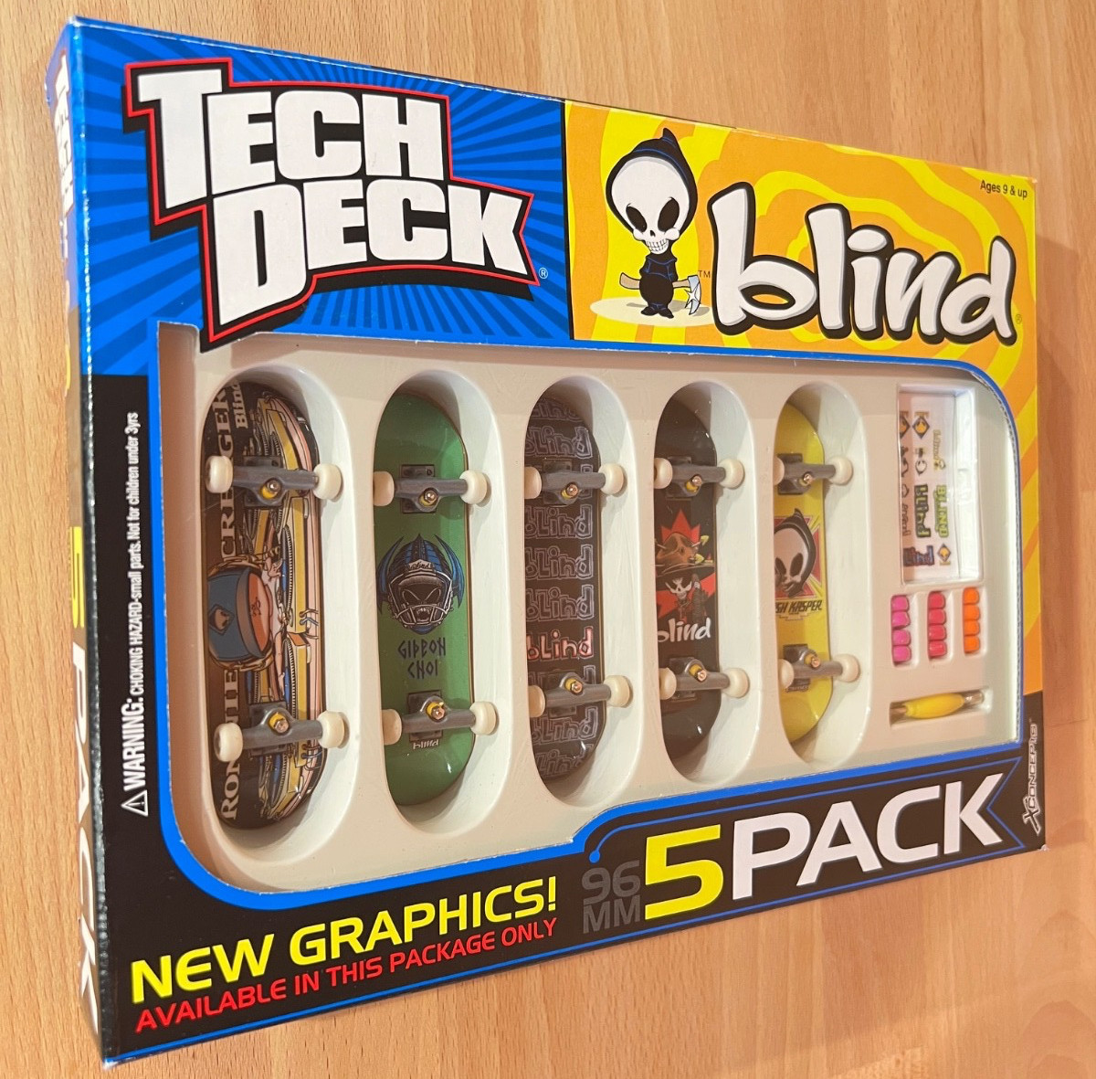 Vintage 2002 Tech Deck Blind Skateboards 5 Pack Fingerboards EXCLUSIVE ART New