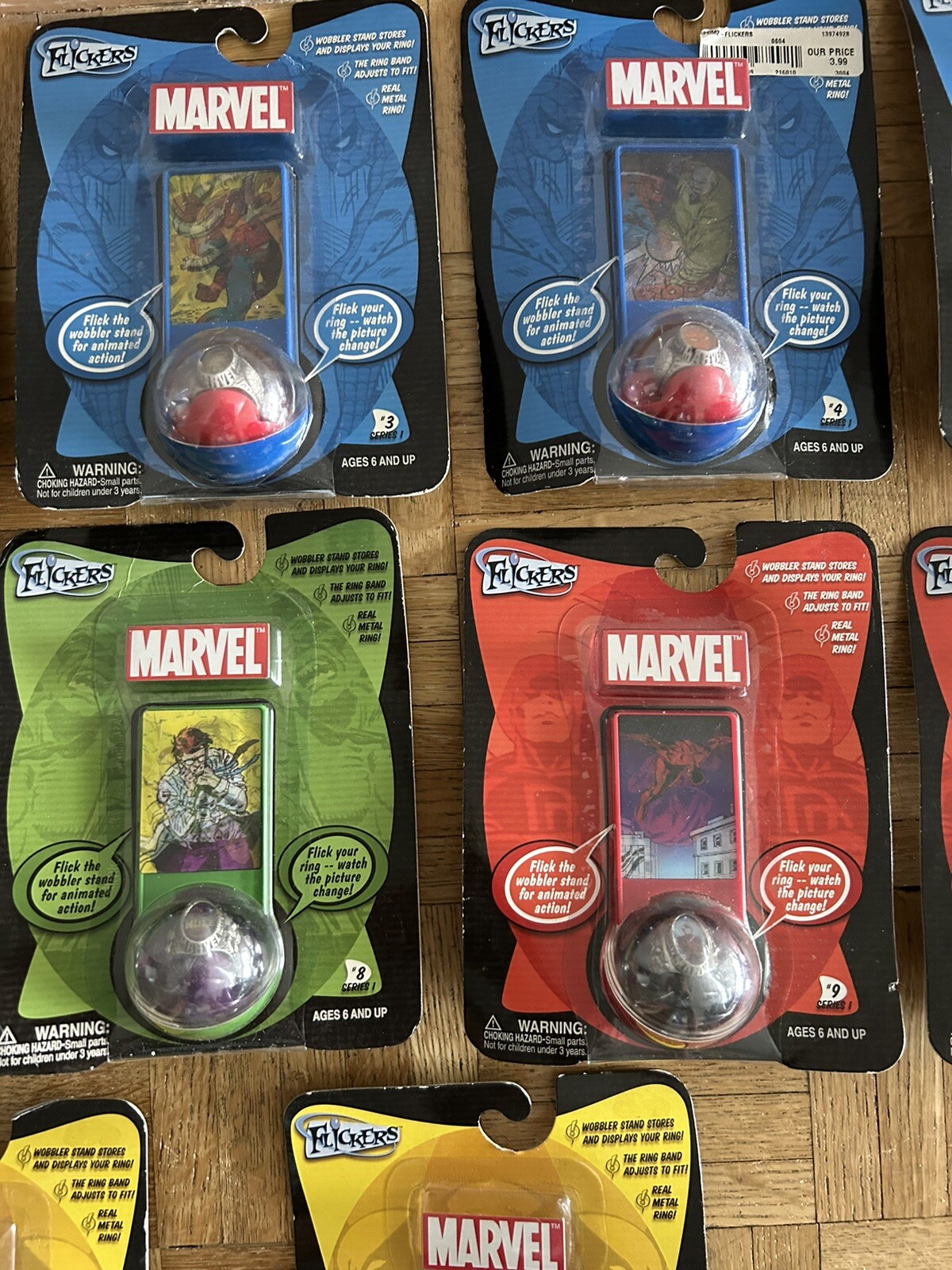 Marvel Flickers Collectible Metal Ring Playing Mantis*Entire 12 Lot Series One*
