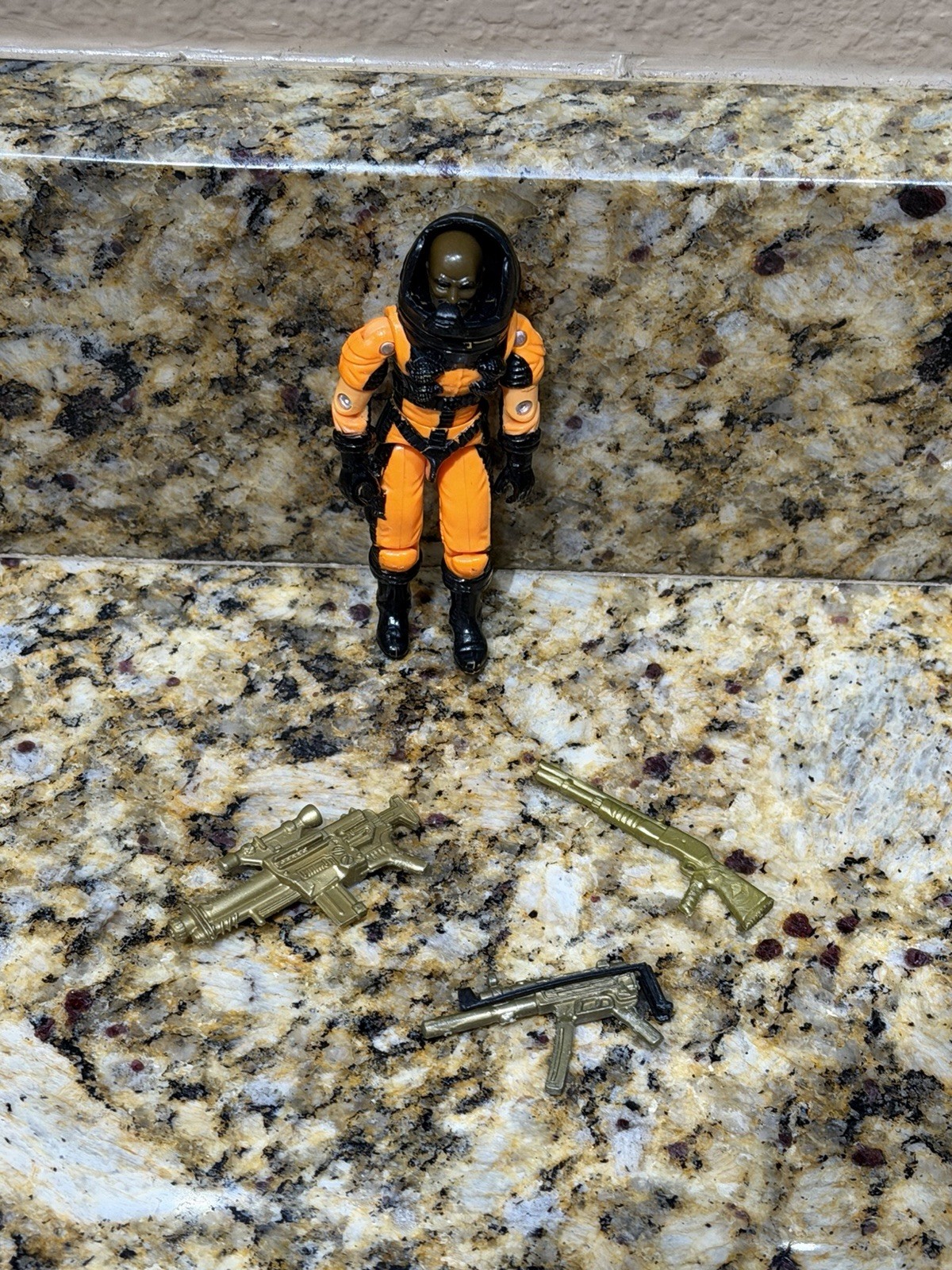 GI Joe 1994 Star Brigade Roadblock Space Gunner Action Figure Orange Variant