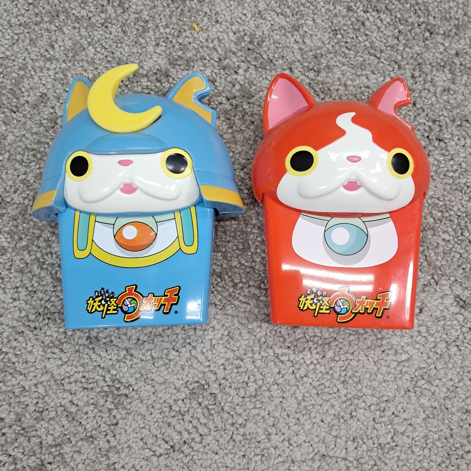 Rare Yo-kai Watch McDonald&rsquo;s Potato Container Jibanyan and Shogunyan Japan