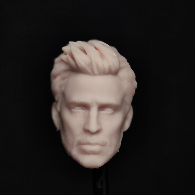 1/12 Scale The Captain Chris Evans Head Sculpt Unpainted Fit 6&Prime;ML Figure C Style