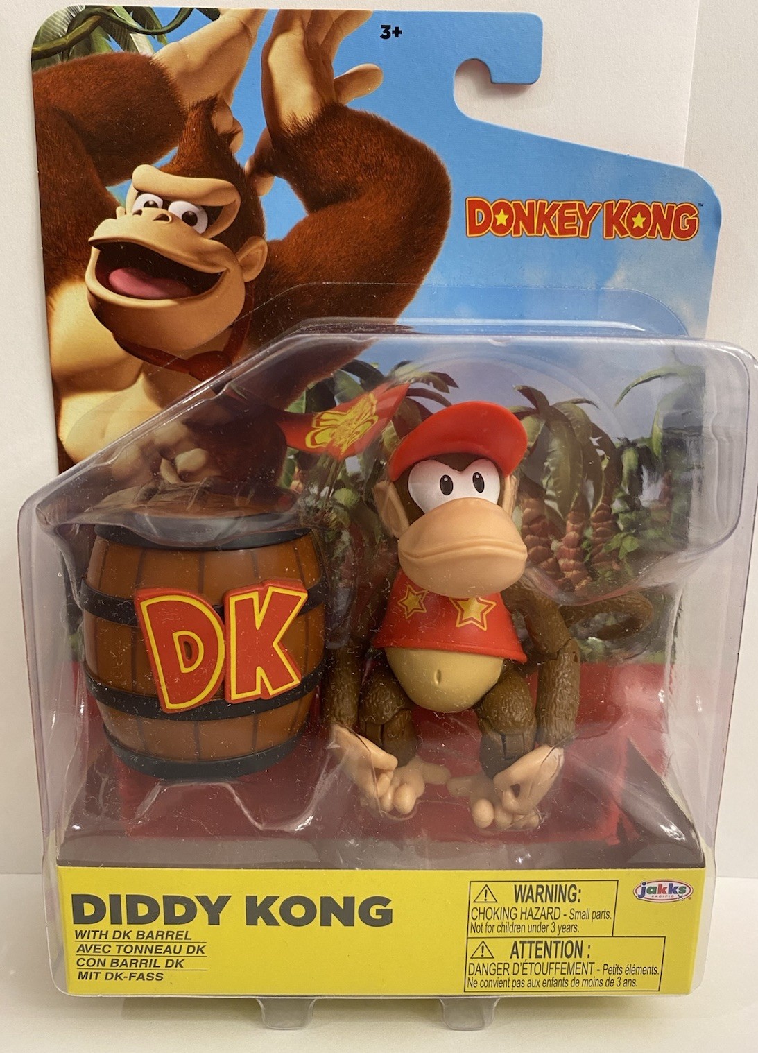 Nintendo Donkey Kong: 4&Prime; Diddy Kong with DK Barrel Action Figure 🆕