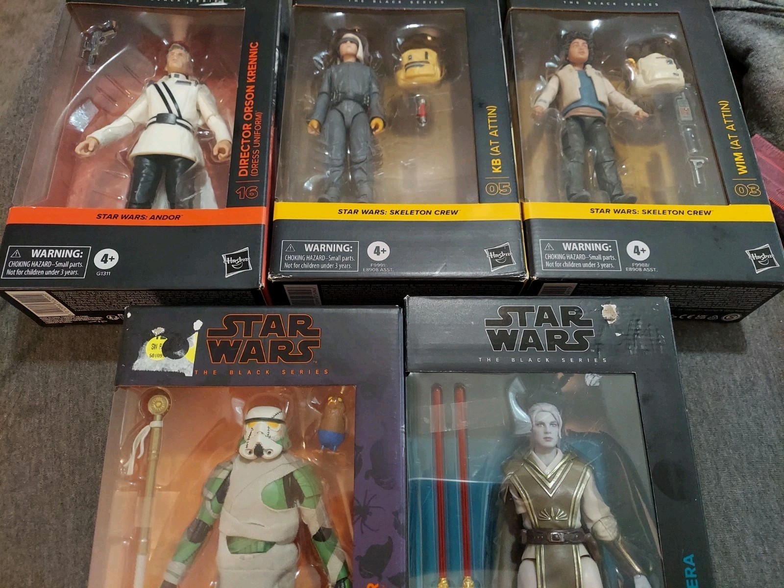 Lot 5 Star Wars Black Series Dagon Gera, Night Trooper, WiM, Director Orson KB