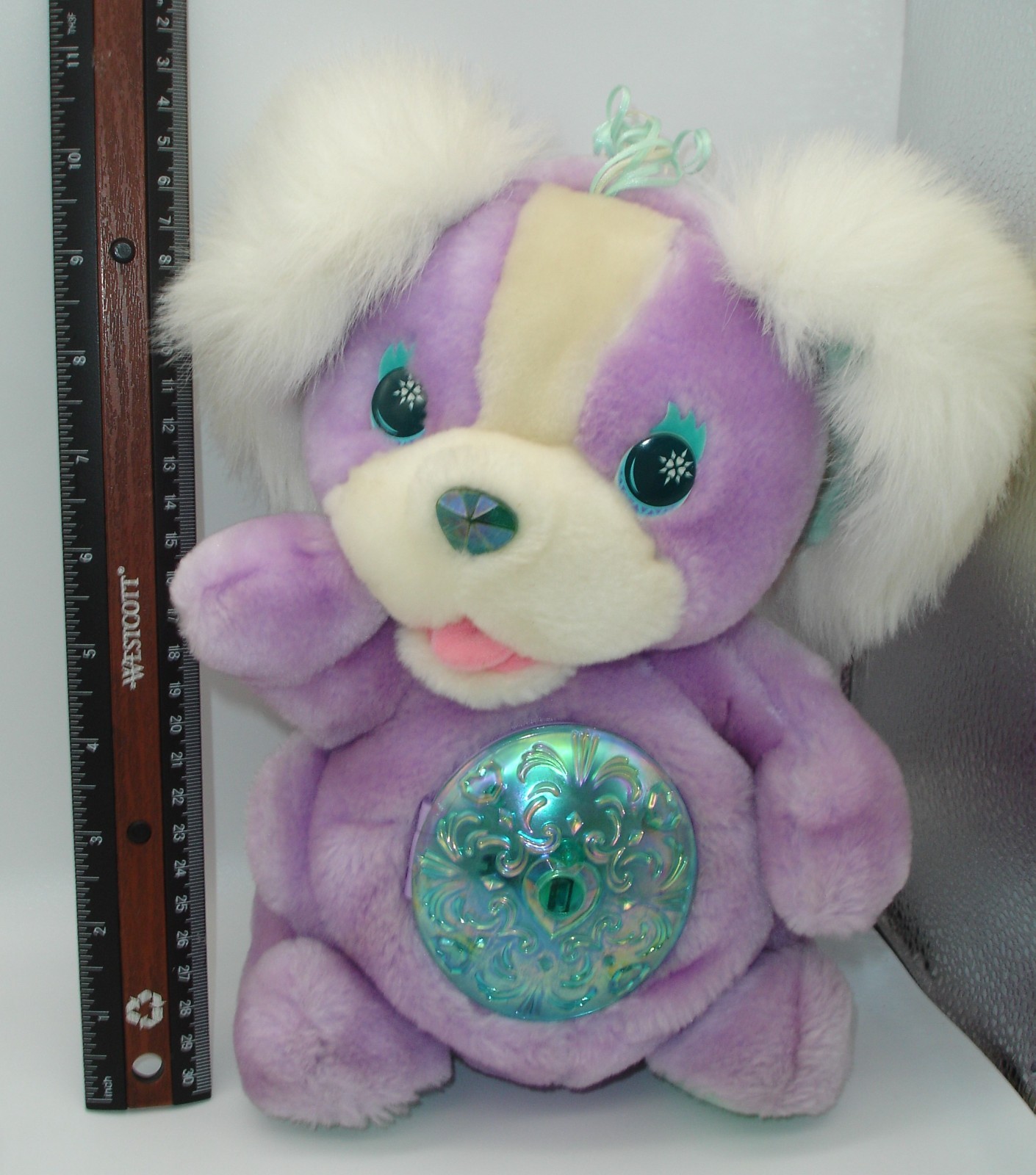 Vintage 1994 Kenner Secret Keepins Pups Purple Plush Dog No Charm No Key RARE