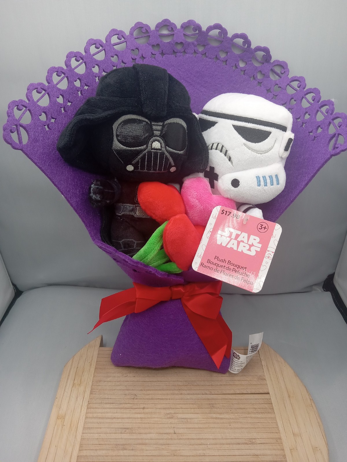 STAR WARS DARTH VADER & STORMTROOPER 13&Prime; Valentine&rsquo;s Plush Bouquet 2025 Free SP
