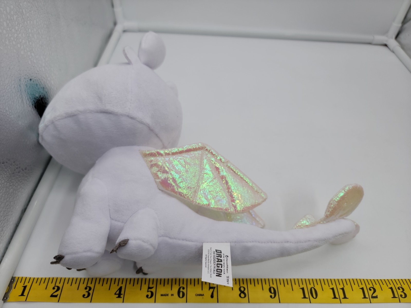How to Train Your Dragon Hidden World Light Fury Plush 12&Prime; Long Shiny Wings Toy