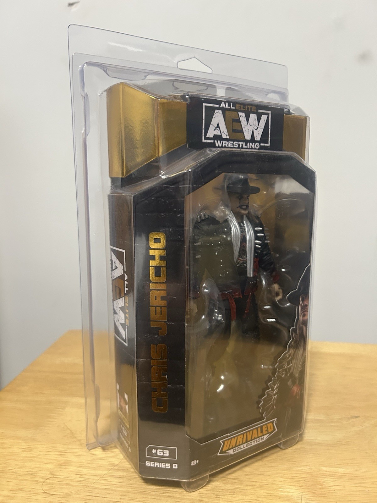 CHRIS JERICHO AEW UNRIVALED SERIES 8 FACTORY SEALED W/FIGURE DEFENDER