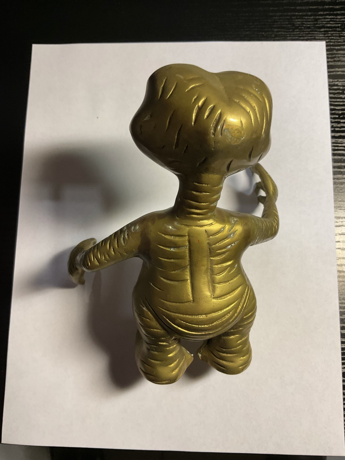 Vintage E .T. « Extraterrestrial » Rare Original Era Brass Figure 6-1/2” 1983