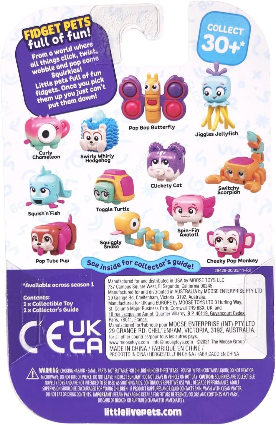 Squirkies Fidget Pets (2 Pack Random)