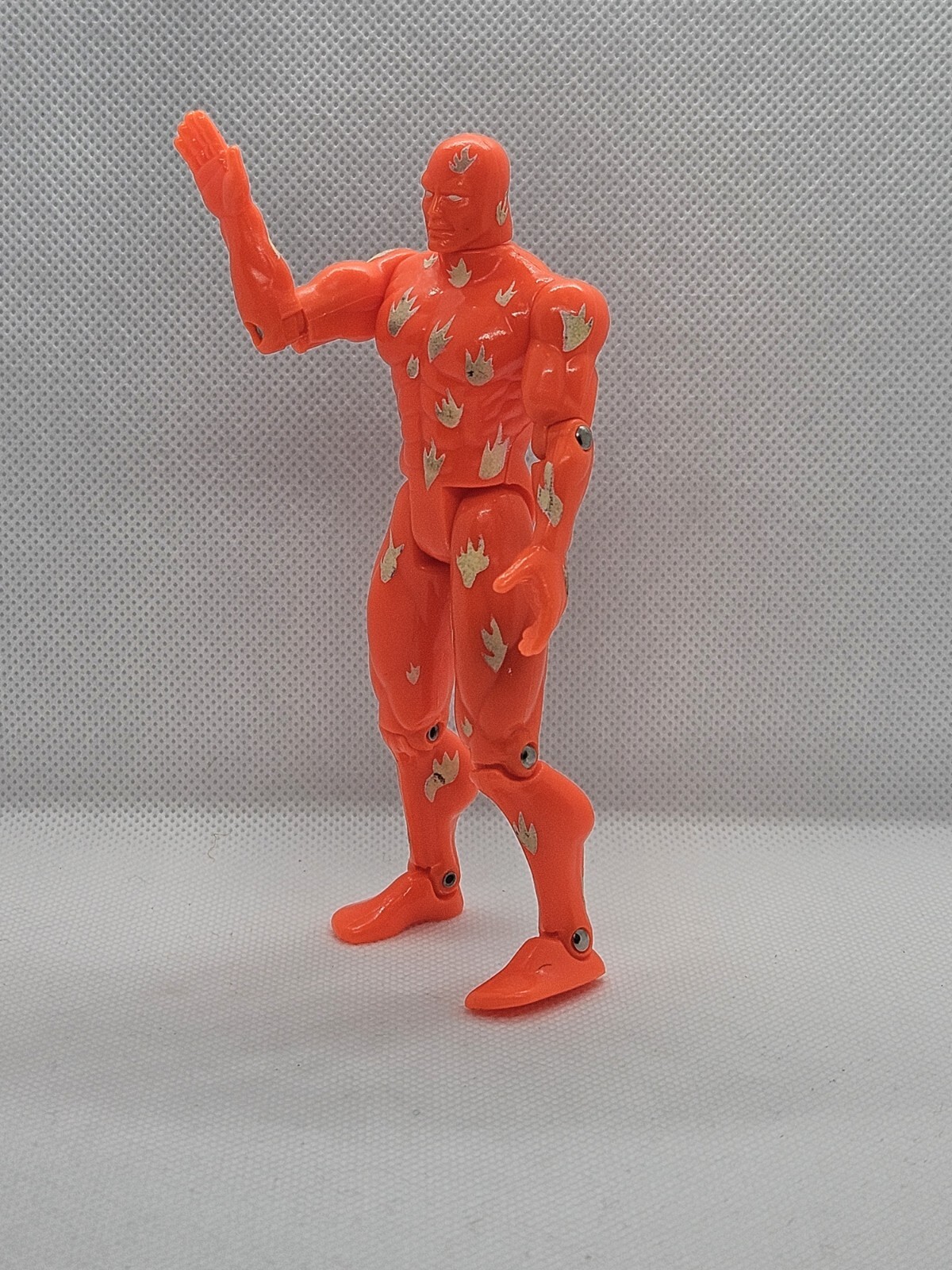 Fantastic Four Human Torch Action Figure w/ Glow In The Dark Toy Biz Flames 1994