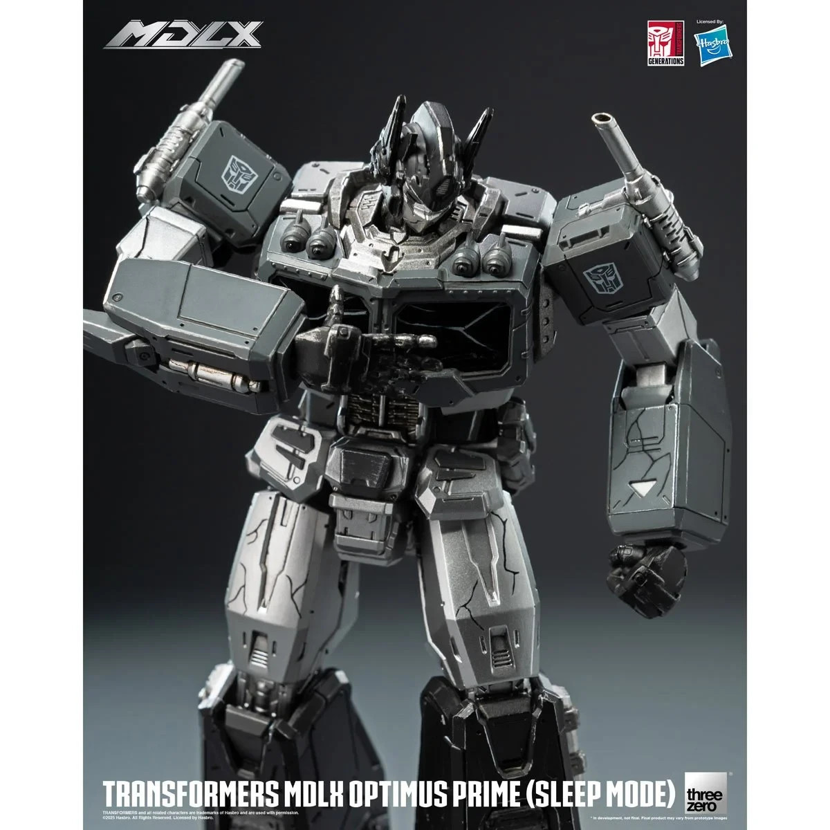 Transformers MDLX Optimus Prime Sleep Mode Action Figure 7&Prime; Threezero Exclusive