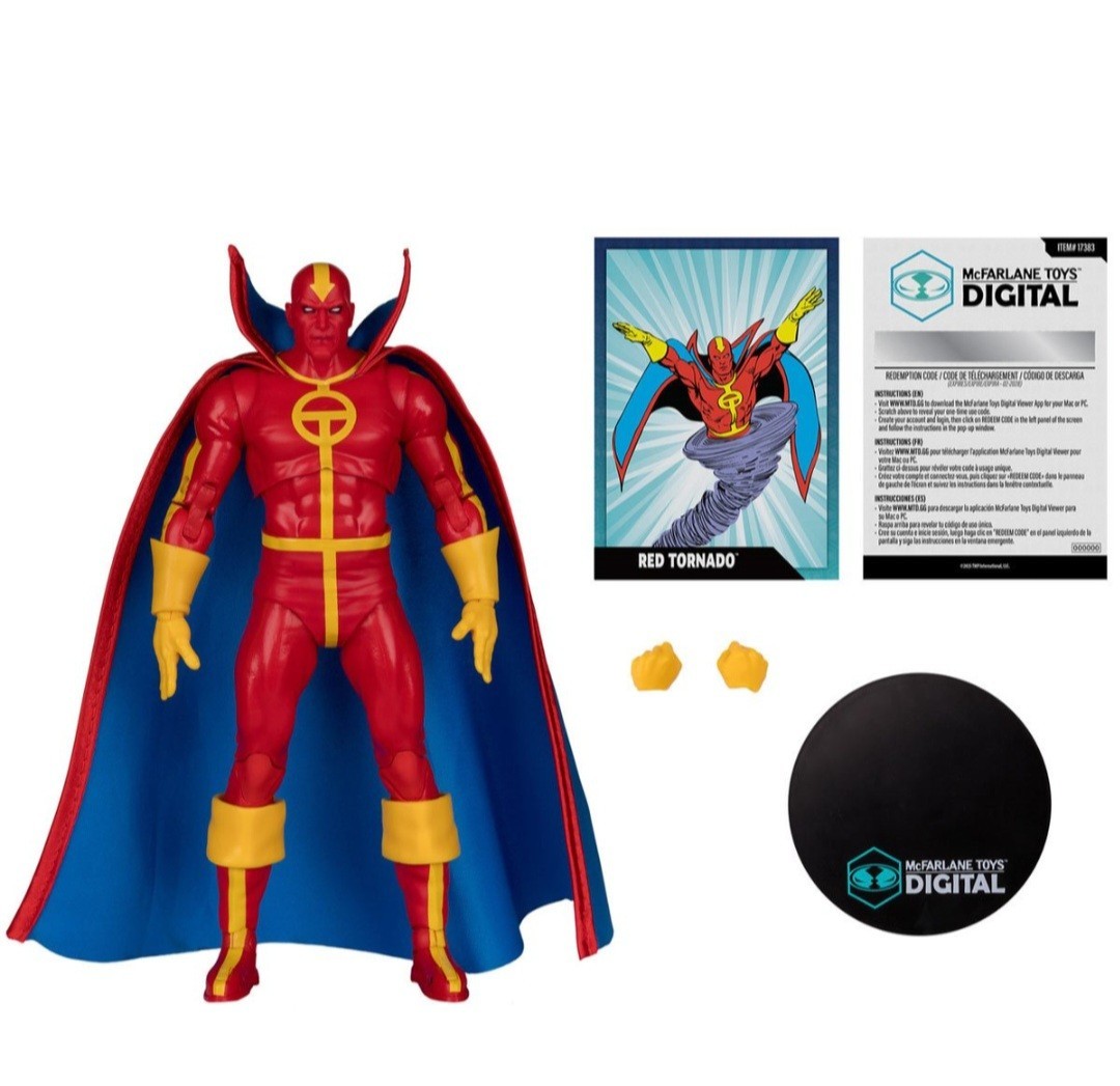 McFarlane DC Direct Digital Red Tornado Gold Label 7in Figure MIP In Hand