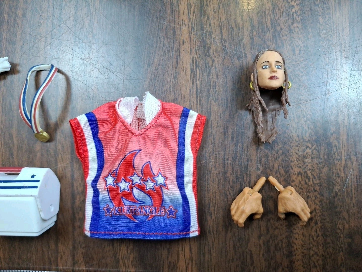 WWE Kurt Angle Milk & Cooler Action Figure Mattel Elite Accessory Lot Wrestling